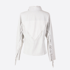 SHORT JACKET WITH EMBERA EMBROIDERY AND SHAKIRA FRINGES