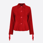 SHORT JACKET WITH EMBERA EMBROIDERY AND SHAKIRA FRINGES