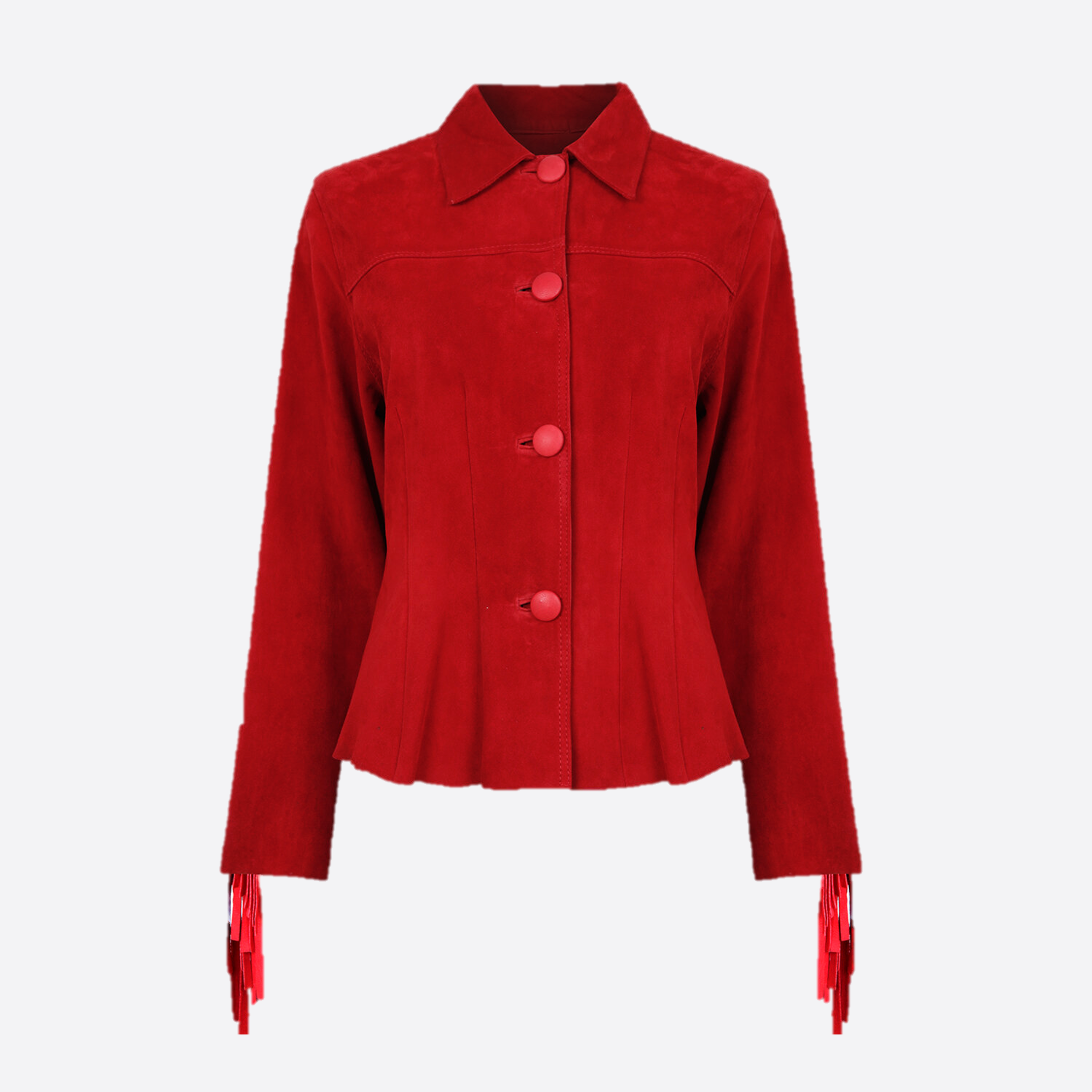 SHORT JACKET WITH EMBERA EMBROIDERY AND SHAKIRA FRINGES