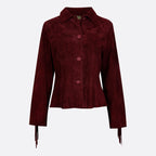 SHORT JACKET WITH EMBERA EMBROIDERY AND SHAKIRA FRINGES