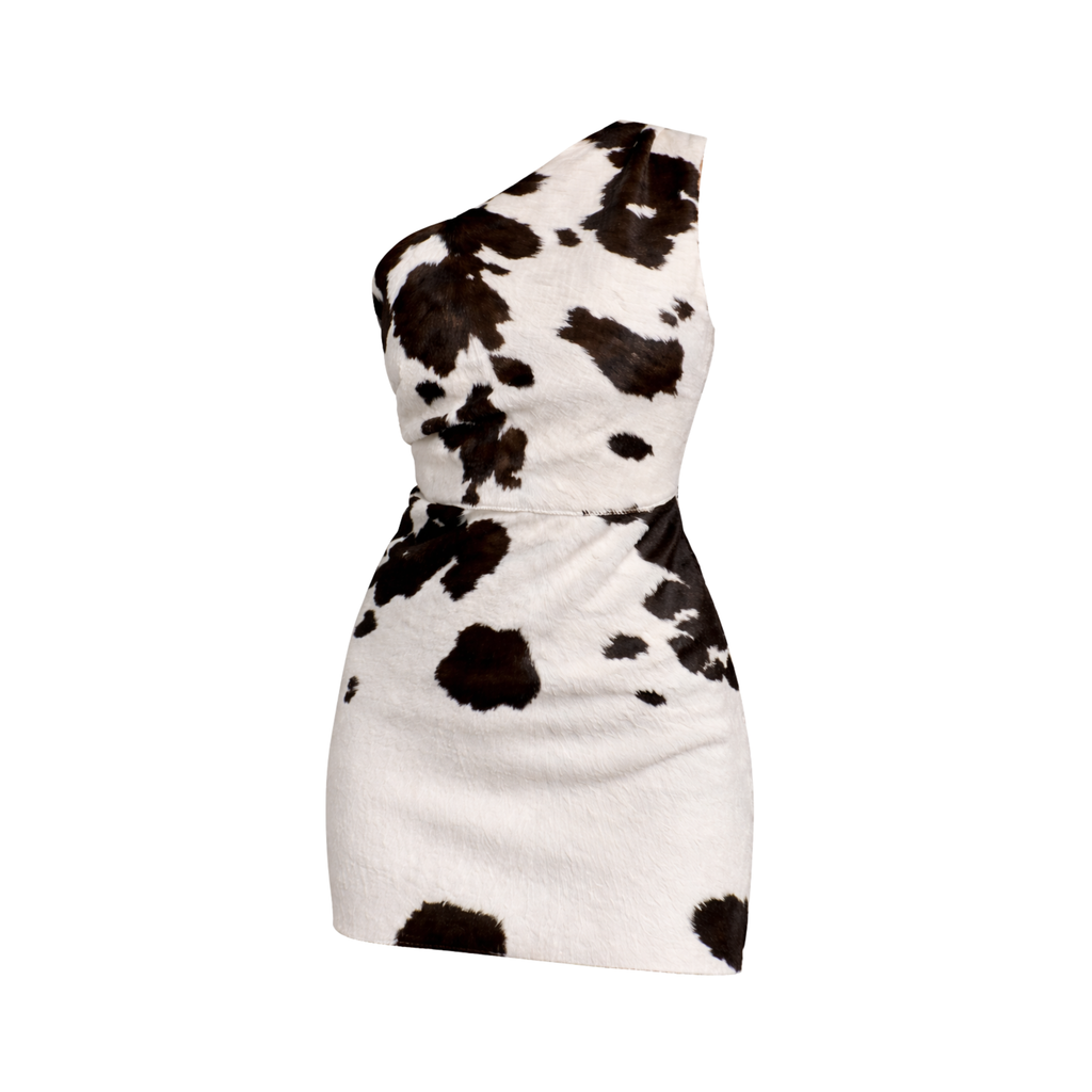 MATRIARCA MINI DRESS: COWHIDE