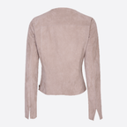 PINK ROUND NECK SHORT JACKET