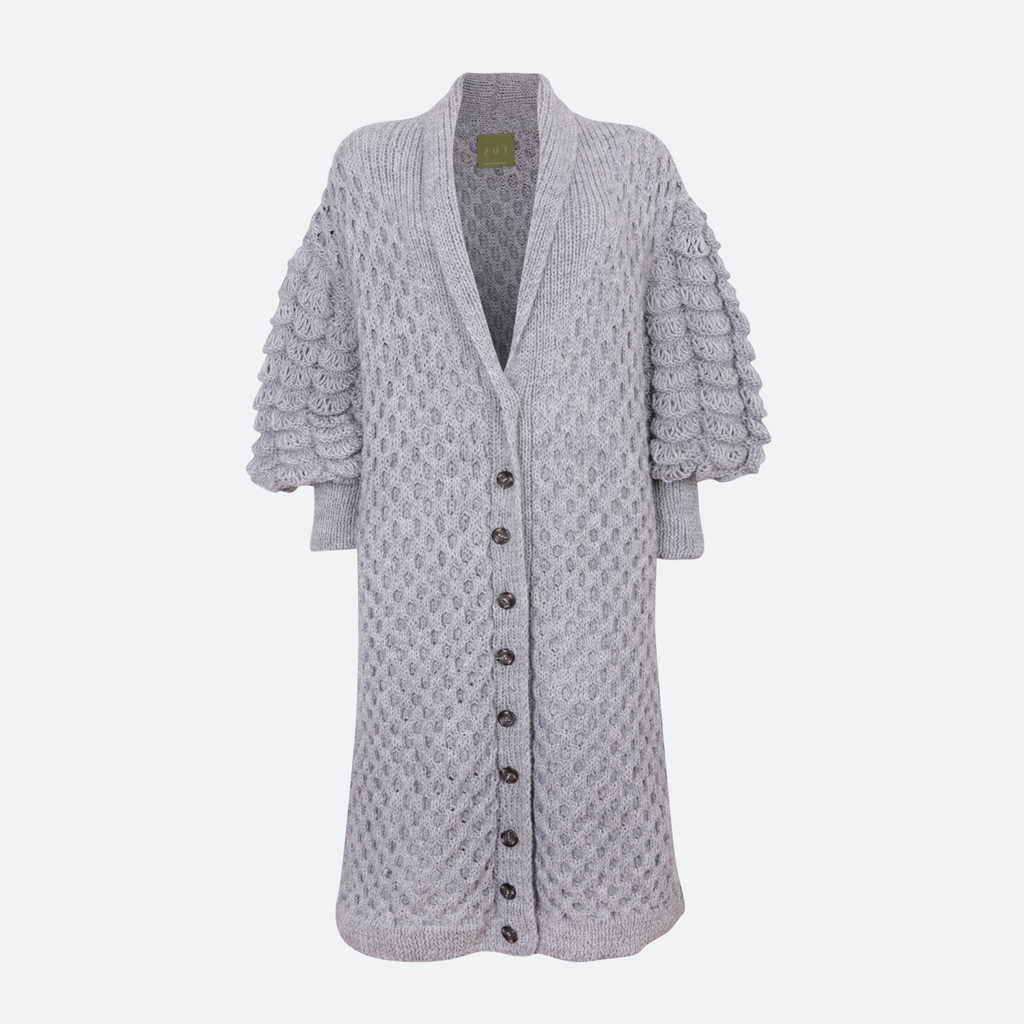 ALICE KNITTED SWEATER WITH BUMPER SLEEVES