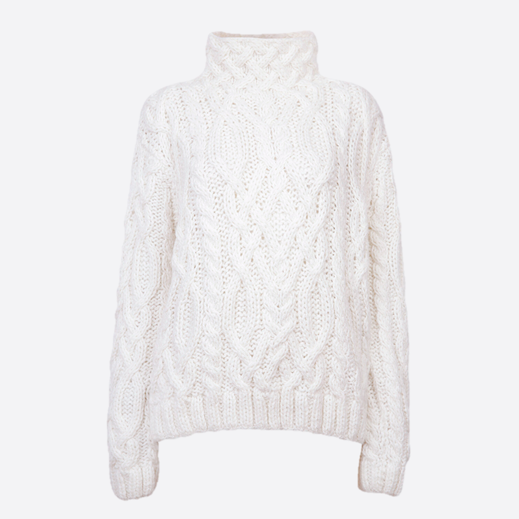 SUÉTER DE PUNTO TICA CON CUELLO ALTO