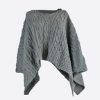 SARA KNITTED PONCHO WITH HOOD