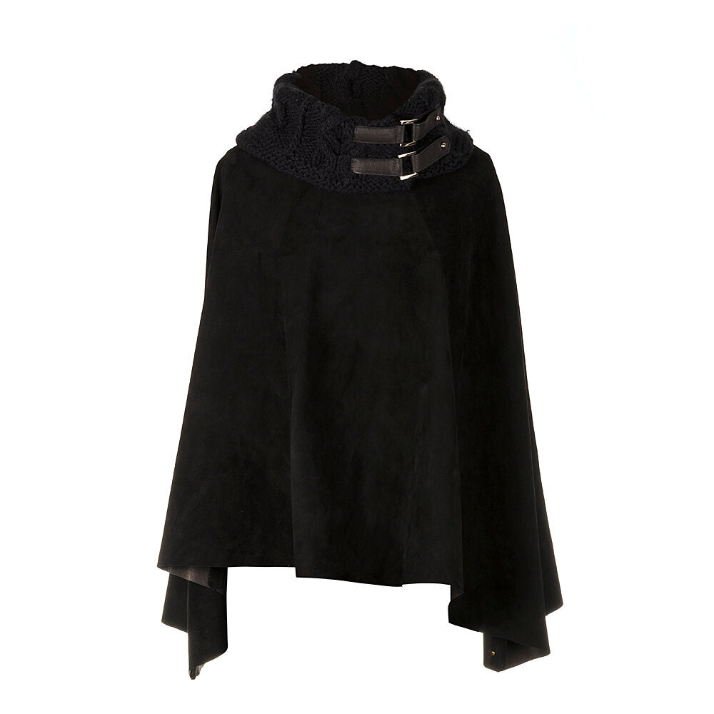 CLARA FABRIC NECK CAPE