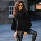 CLARA FABRIC NECK CAPE