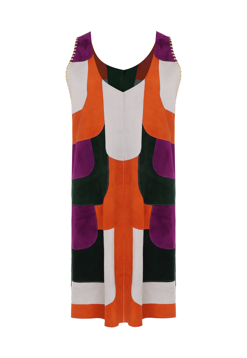 VESTIDO PATCHWORK VIOLETA CON BOLSILLOS CARGO