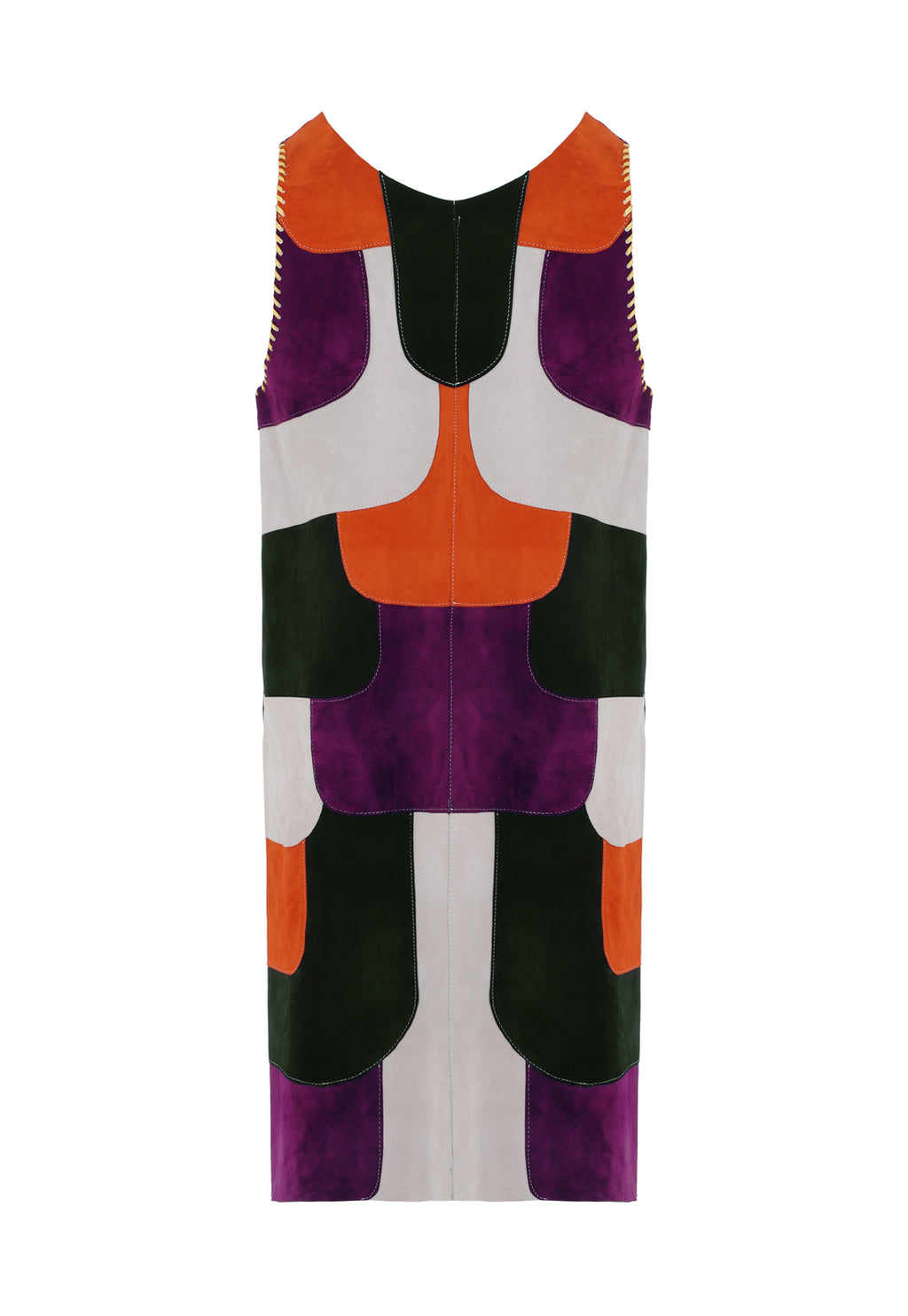 VESTIDO PATCHWORK VIOLETA CON BOLSILLOS CARGO