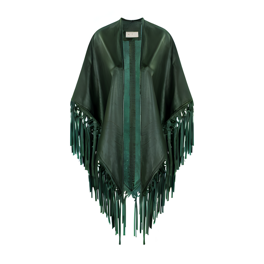 CECILIA SHAWL WITH FRINGES AND KNOTS