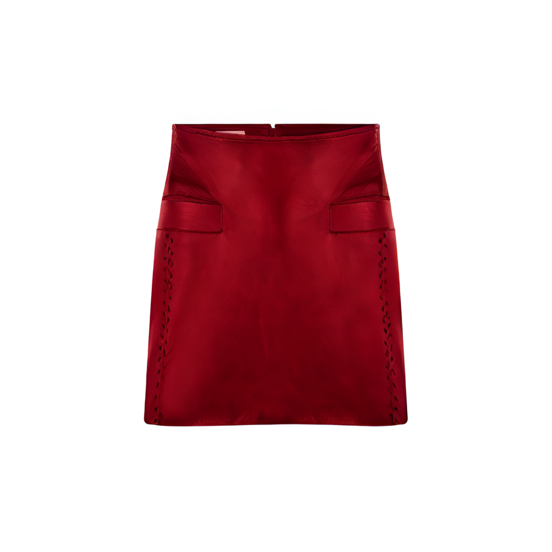 FANNY SKIRT WITH POCKETS AND WOVEN TRIM