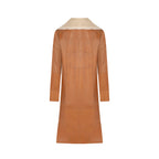 CRISTINA SHEEPSKIN COLLAR PATCHWORK KIMONO