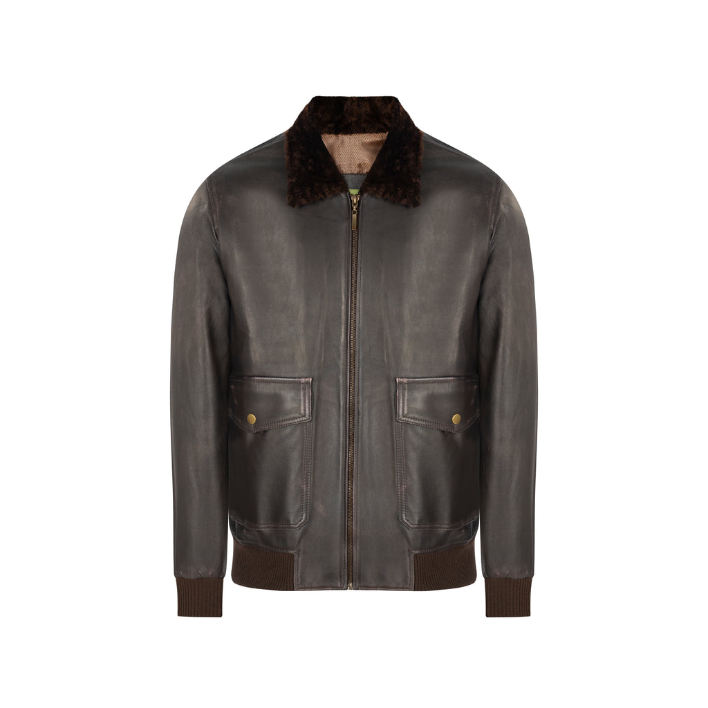 SANTAMARIA SHEEPSKIN BOMBER JACKET