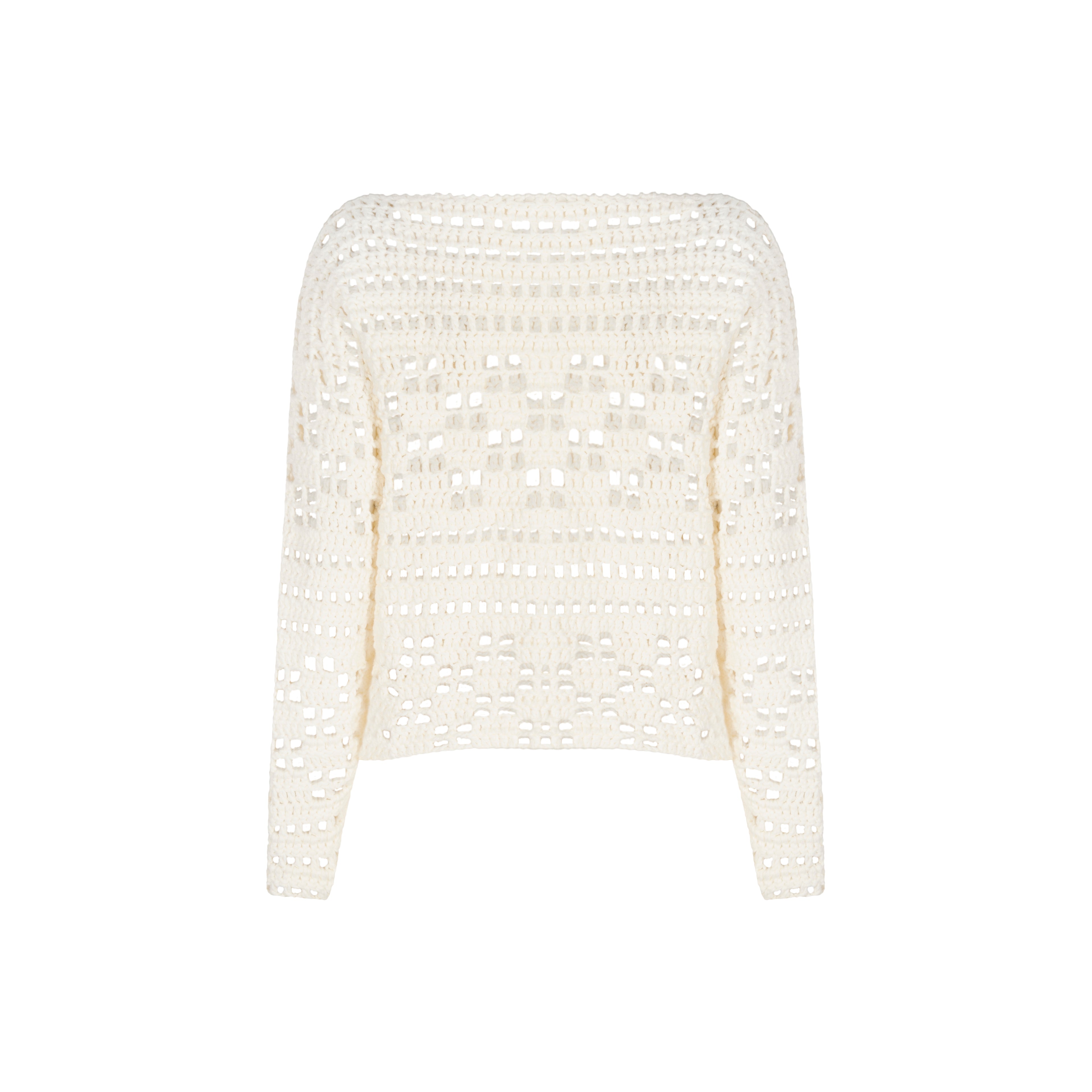MARGARA CROCHET MESH SWEATER