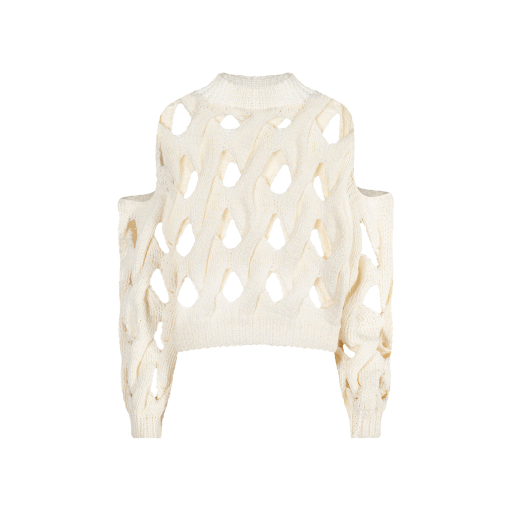 LARA SUPER HOLLOW KNIT SWEATER
