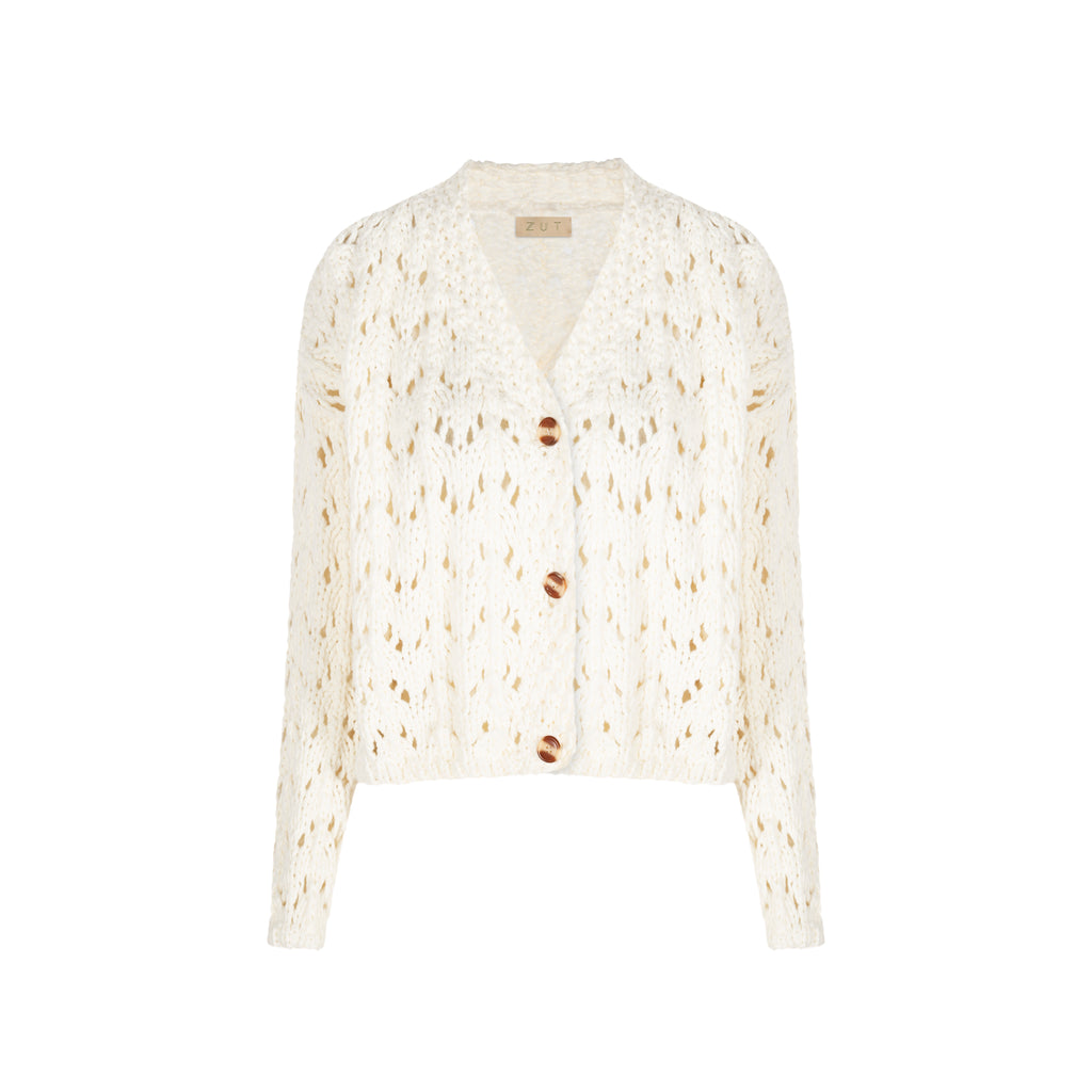 OPEN PIPE MESH FABRIC SWEATER