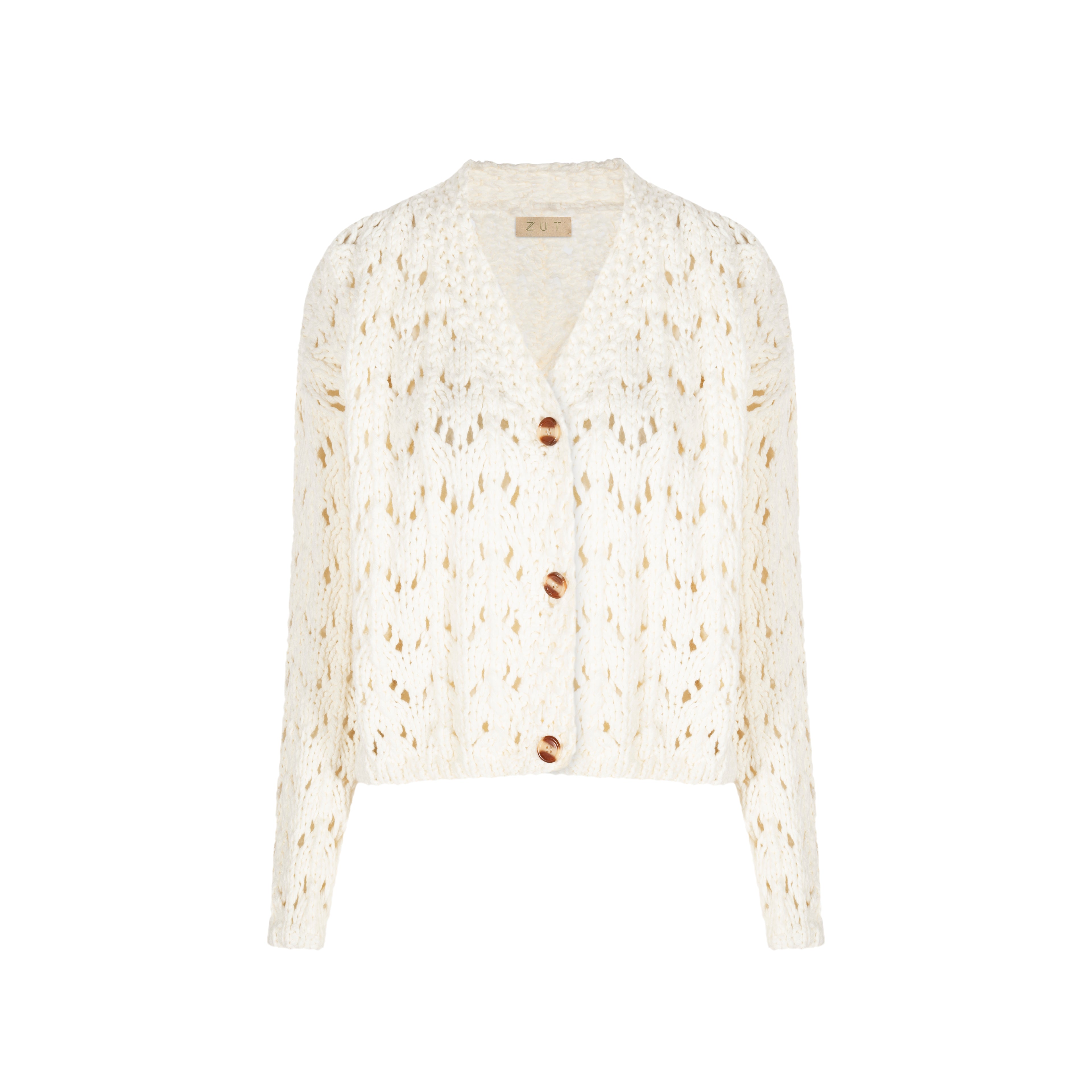 OPEN PIPE MESH FABRIC SWEATER