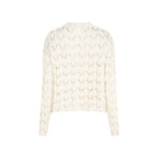 OPEN PIPE MESH FABRIC SWEATER