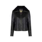 CHAQUETA DE PIEL DE OVEJA CON CREMALLERA CUADRADA MARIA ANDREA