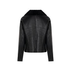 CHAQUETA DE PIEL DE OVEJA CON CREMALLERA CUADRADA MARIA ANDREA