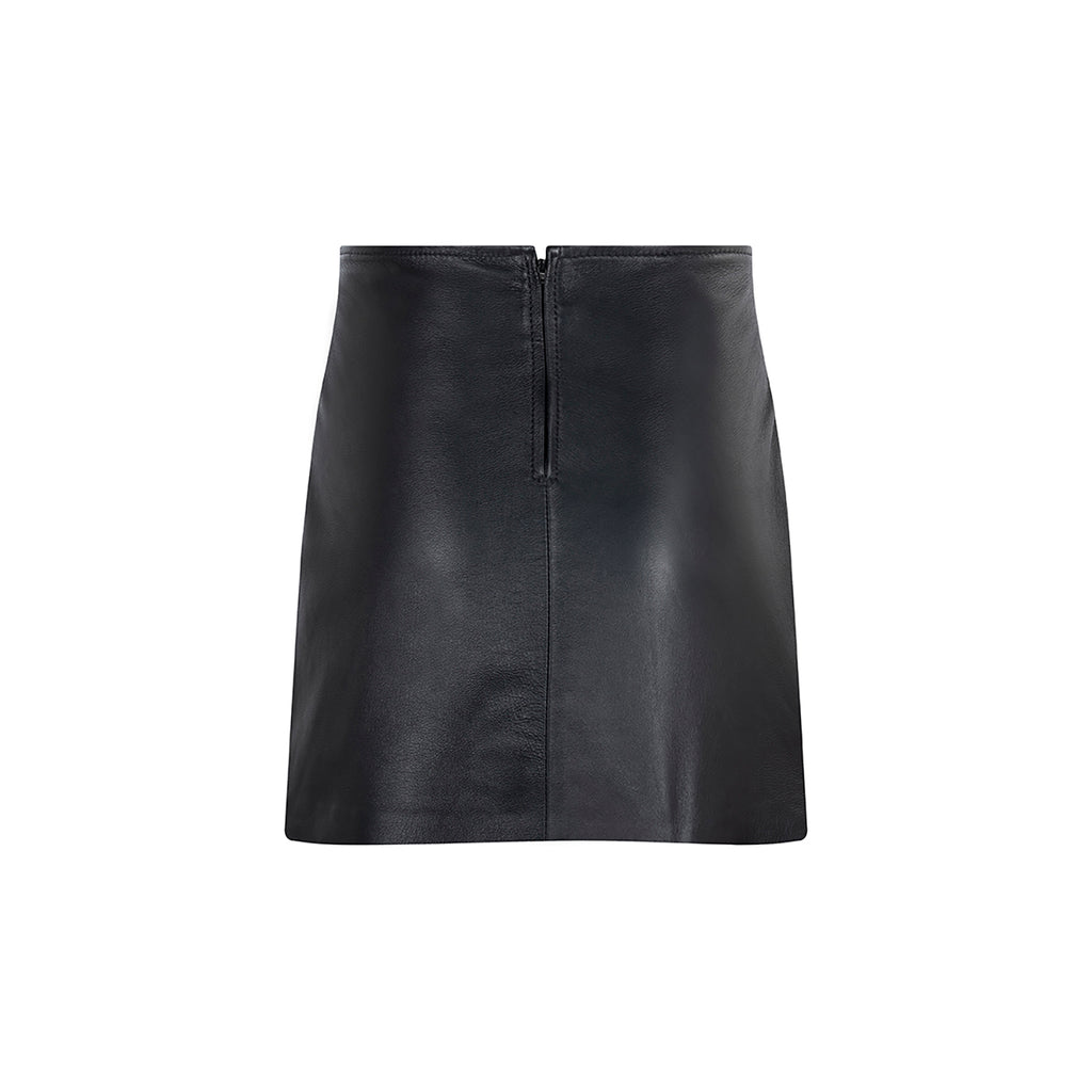 FALDA RIÑONERA CON BOLSILLOS Y RIBETE TEJIDO