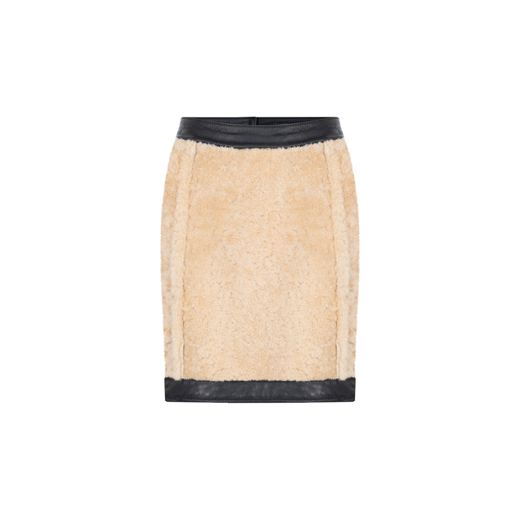 GEORGINA SHEEPSKIN MINI SKIRT
