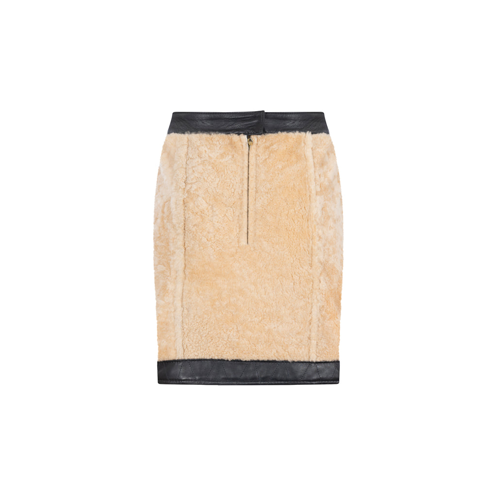 GEORGINA SHEEPSKIN MINI SKIRT