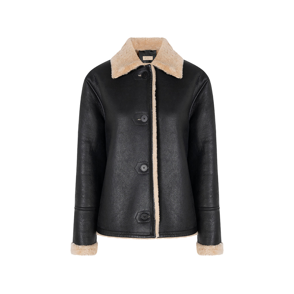 CHAQUETA DE PIEL DE OVEJA CORTADA LUCIA