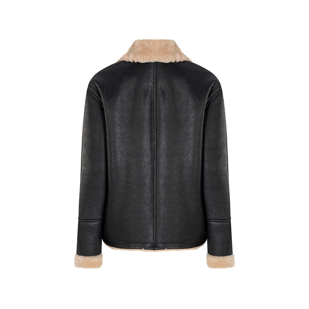 CHAQUETA DE PIEL DE OVEJA CORTADA LUCIA