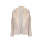 CHAQUETA DE SOLAPA DE PIEL DE OVEJA CON BOLSILLOS MARTHA