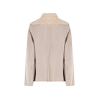 CHAQUETA DE SOLAPA DE PIEL DE OVEJA CON BOLSILLOS MARTHA