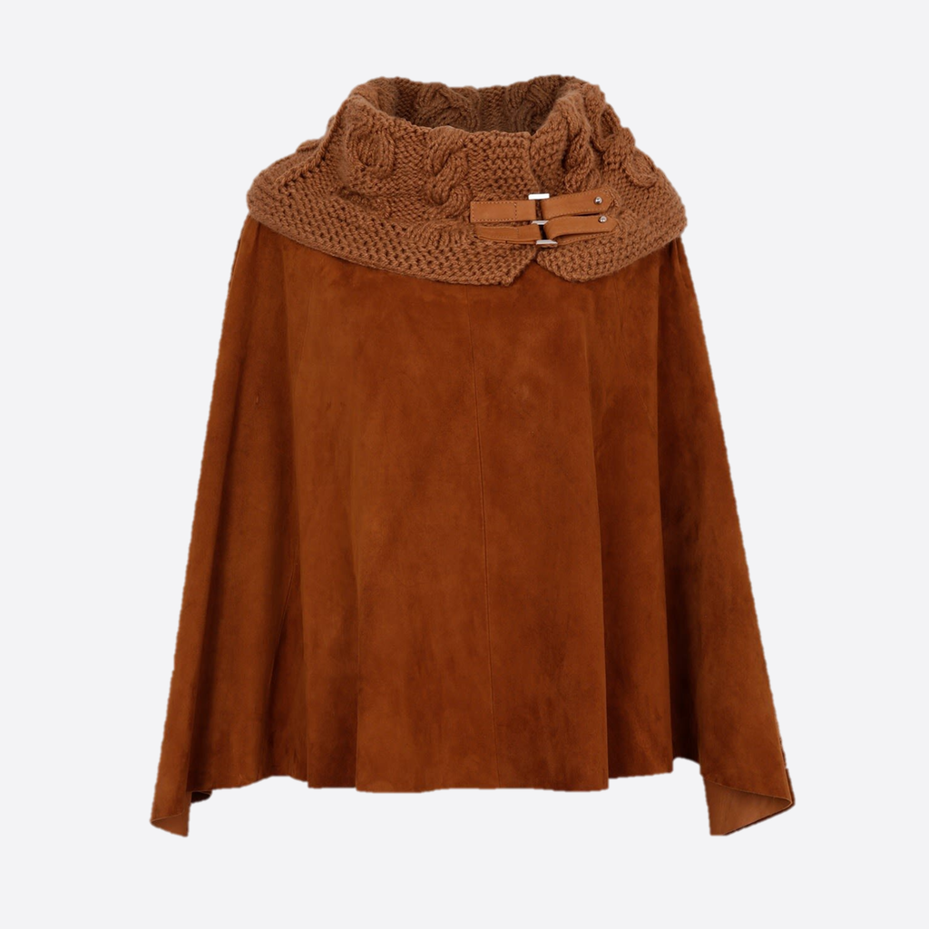 CLARA FABRIC NECK CAPE