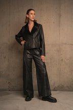 PATRISHA SHEEPSKIN BIKER JACKET