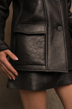 CHAQUETA DE PIEL DE OVEJA CON BOLSILLO DE HARRY