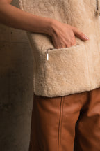 CHALECO REVERSIBLE DE PIEL DE OVEJA MAYA